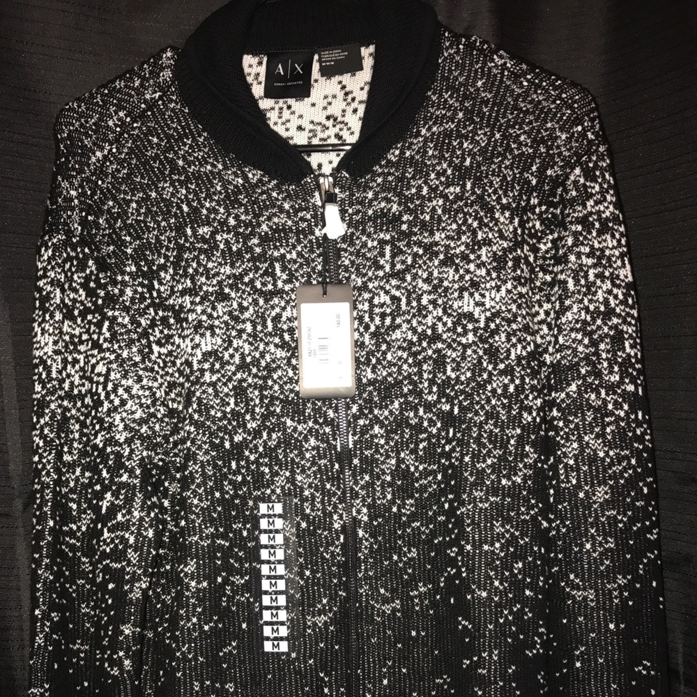 Armani Exchange Zip Up Cardigan sweater